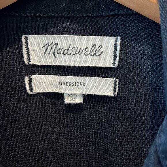 Madewell The Oversized Trucker Jean Jacket in Washed Black XXS - Picture 11 of 17
